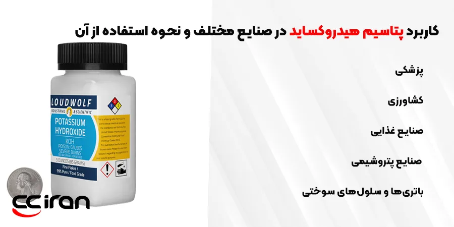 کاربرد پتاسیم هیدروکساید در صنایع مختلف و نحوه استفاده از آن